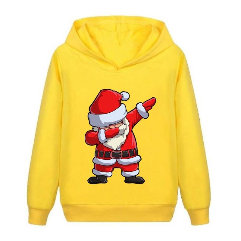 

Christmas Santa Claus Printed Women Unisex Oversized Hoodie XXXL жовтий