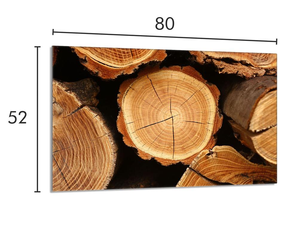 Glass Hob Protector 80x52 Wood