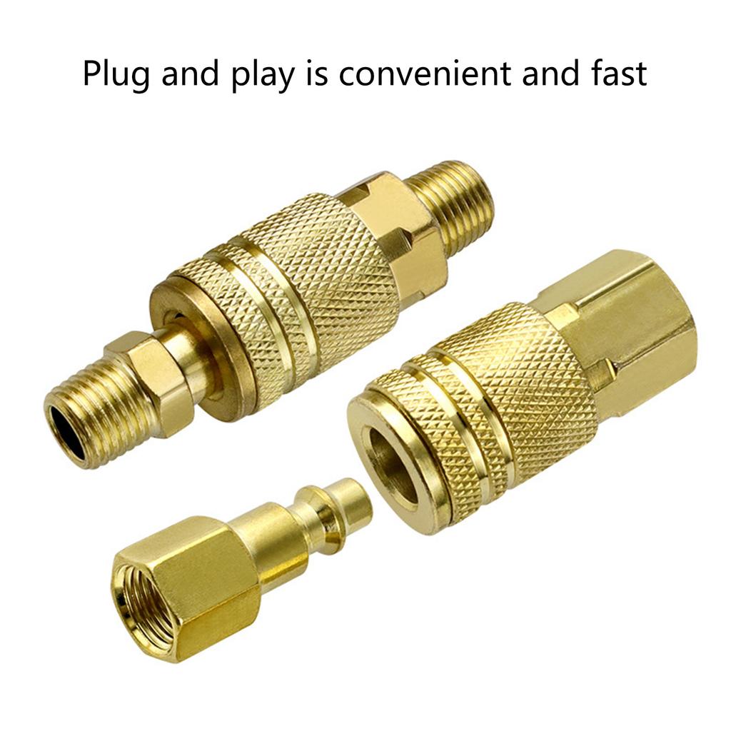 Adattatore Accoppiamento a Rilascio Rapido Raccordi Rapidi per Tubi dell'Aria Raccordo per Linea d'Aria Accessori per Compressori d'Aria