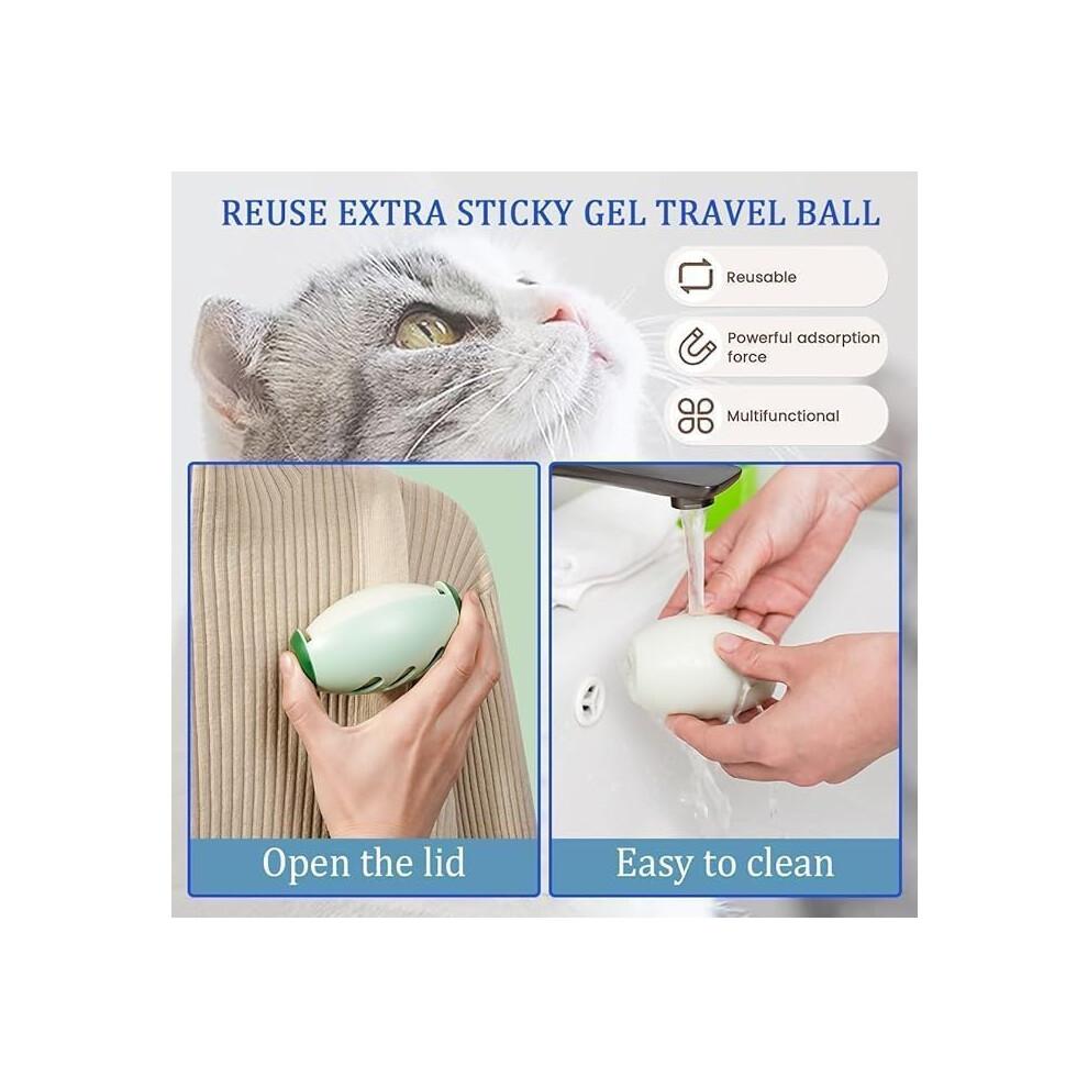 Reusable Pet Hair Remover Roller for Cats and Dogs, Washable Lint Roller Green and White