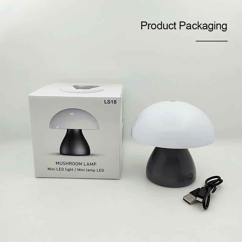 Mushroom Led Table Lamp Charging Touch Desk Coffee Bar, el Bedroom Decoration, Nordic Creative Atmosphere, Small Night Light