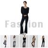 IRCOLVE Sportswear Loose Long Yoga Women's T-Shirt, Fit, Sleeve, Top, Spring/Autumn, Running, Pilates, Gym, Sheer, Quick-Drying, Figure-Flattening