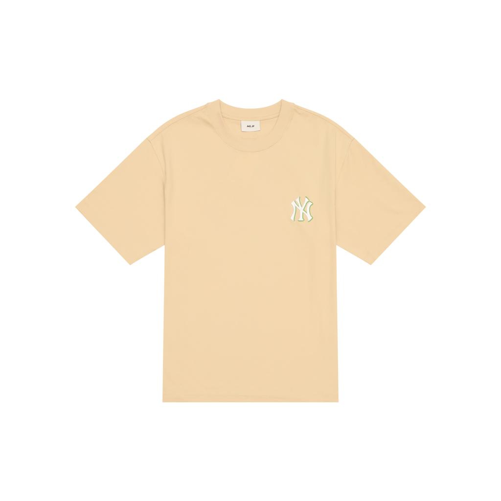 New MLB MONOGRAM Collection New York Yankees SS24 T Shirt Unisex Apricot 3ATSM0443-50BGL