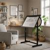 Drafting Table, Height- and Tilt-Adjustable, with Non-Slip Ledge, Black