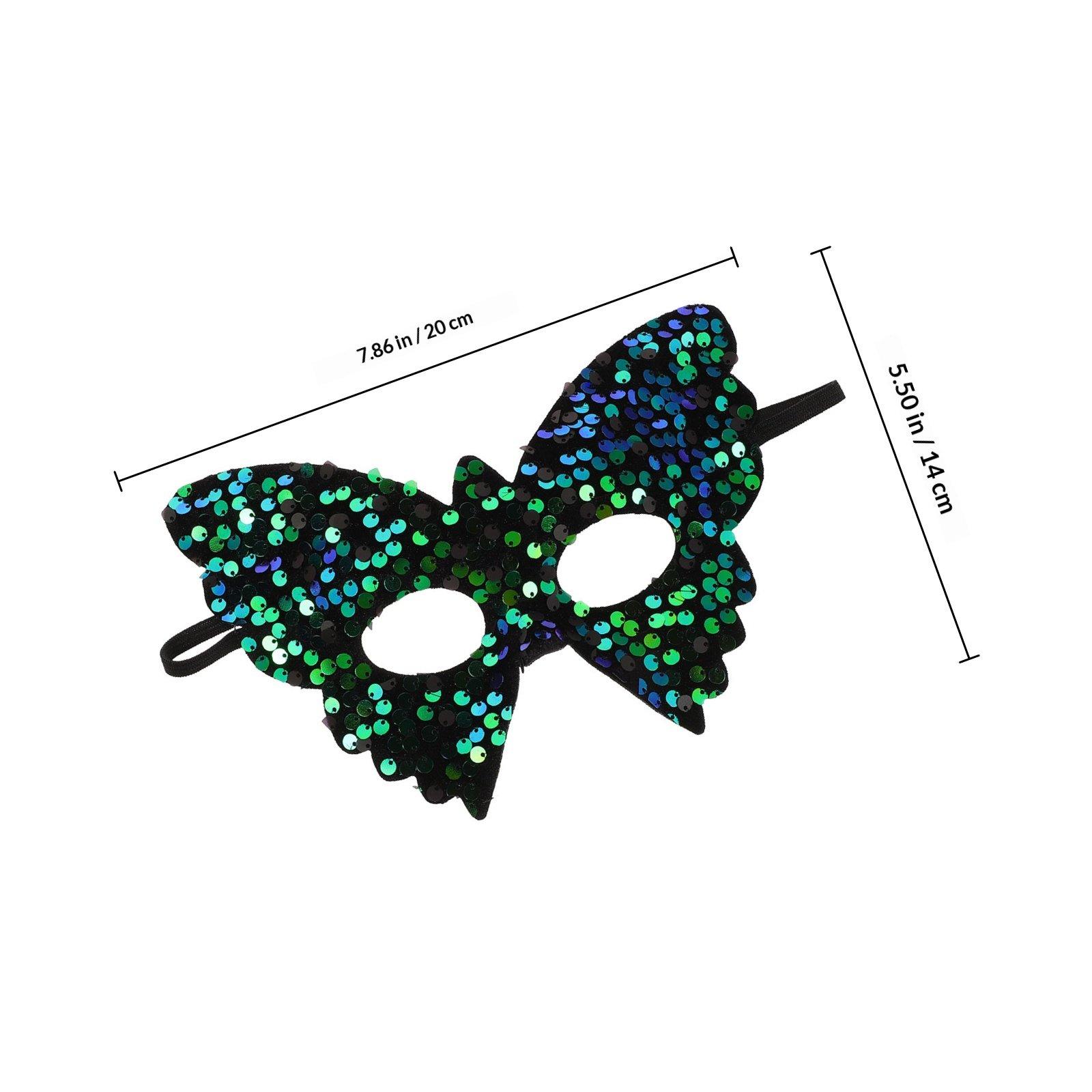 

Women Masquerade Mask Venetian Inspired Sequin Half Face Mask for Party Carnival Mardi Gras Cosplay Decoration зелёный