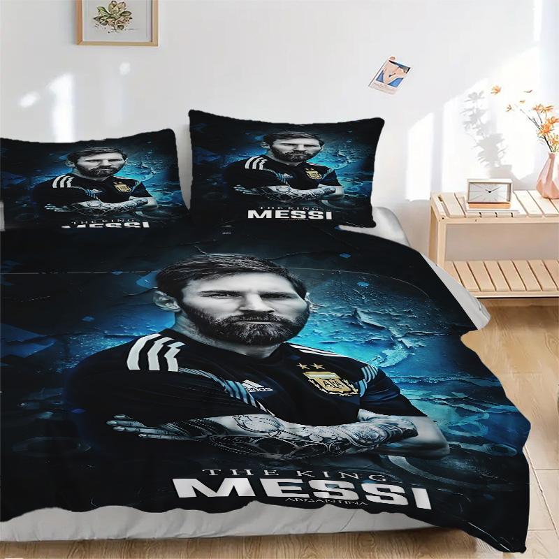 Messi Argentina Legend Print 3Pcs Bedding Setduvet Cover With 2 Bedropillowcase Home Birthday Gift