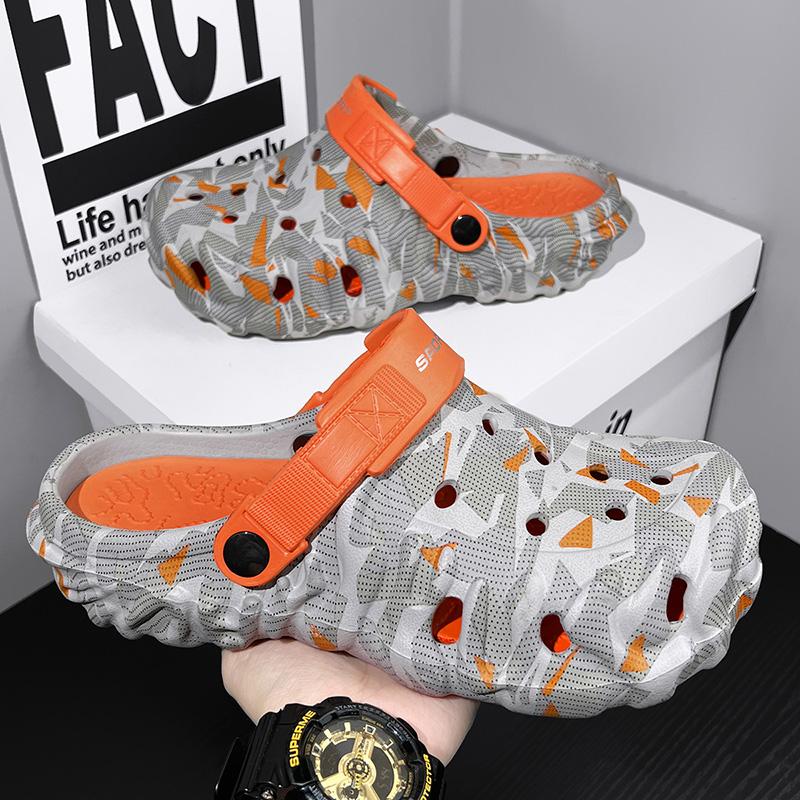 Sandals Men Outdoor Flip Flops Garden Shoes Flat Sneaker Man Sandal Camouflage Clog Slipper Men'S Fresh House Clog