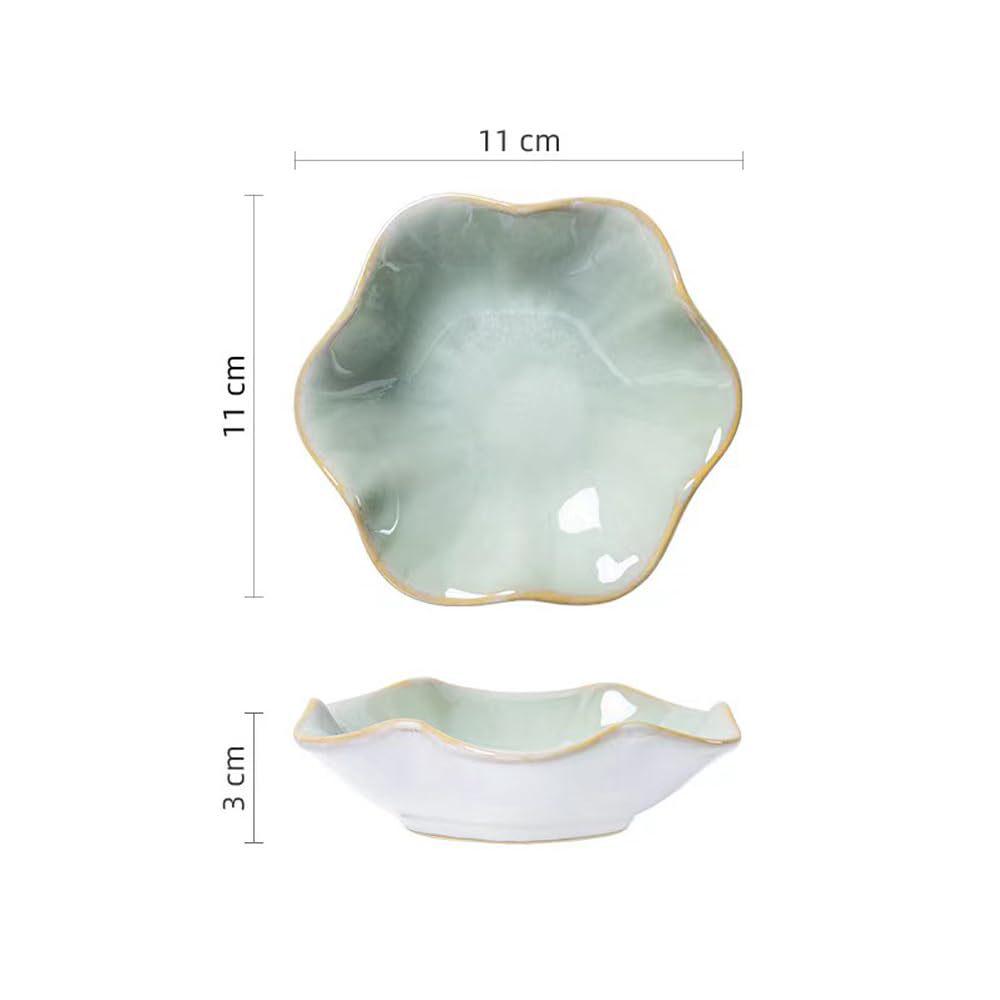 Lotus Leaf Ceramic Jewelry Tray - Decorative Home Ornament.