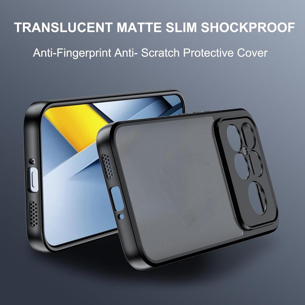 Frosted Matte Case for Xiaomi Poco F8 Ultra F8 Pro Cover Shockproof Translucent Skin-Touch Hard Back Shell Frame Fundas