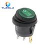 1PCS On Off Waterproof Vehicle Boat Switch Round Switch SPST 3Pin Rocker Switch 6A 10A 250V 125V AC LED