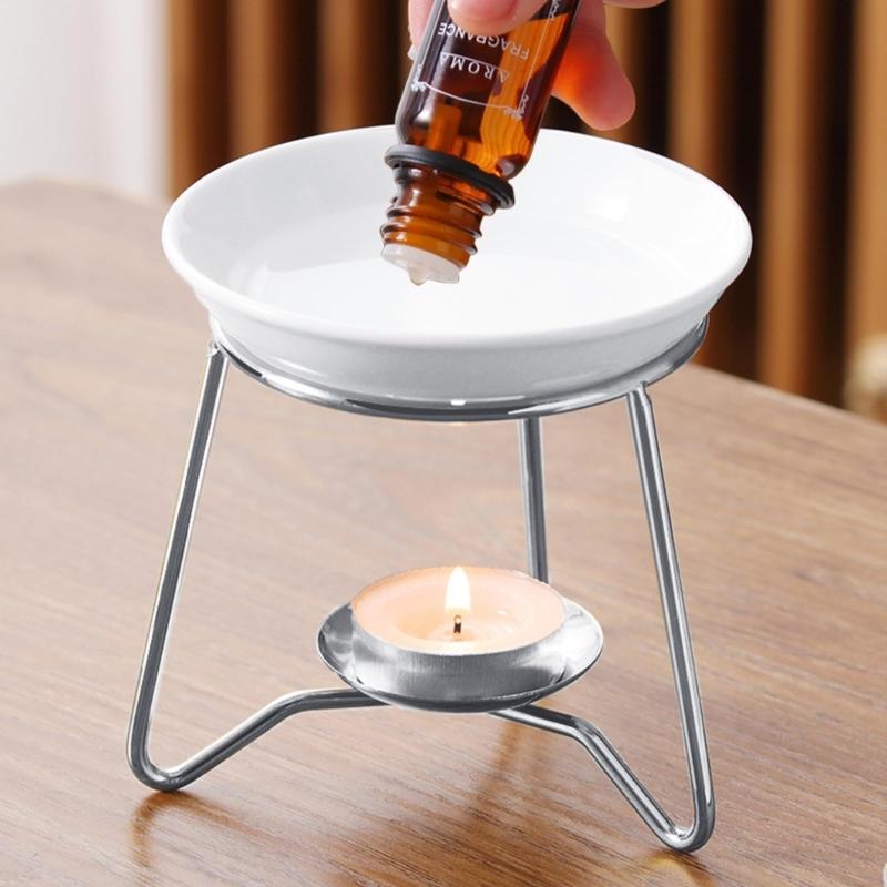 Decorative Ceramics Essential Oil Burners Aromatherapies Scent Diffuser Tealight Candle Holder Rack for Meditations Room