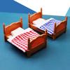 Realistic Anti-deformed Ingenious Multifunctional Doll House Simulation Double Bed Dollhouse Bunk Bed