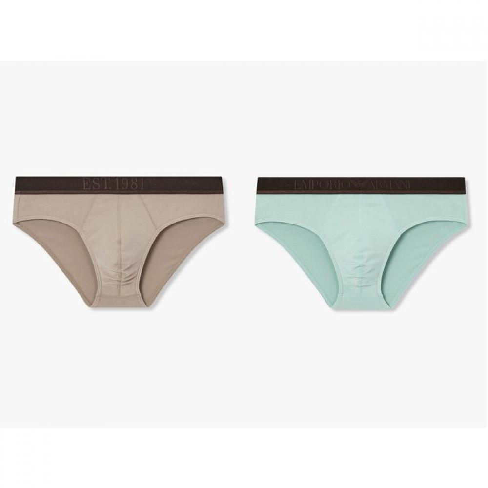 

Emporio Armani Men Glossy Number Banding Glossy Lettering Cotton Brief Set 0815311319 0815311320 L(105)
