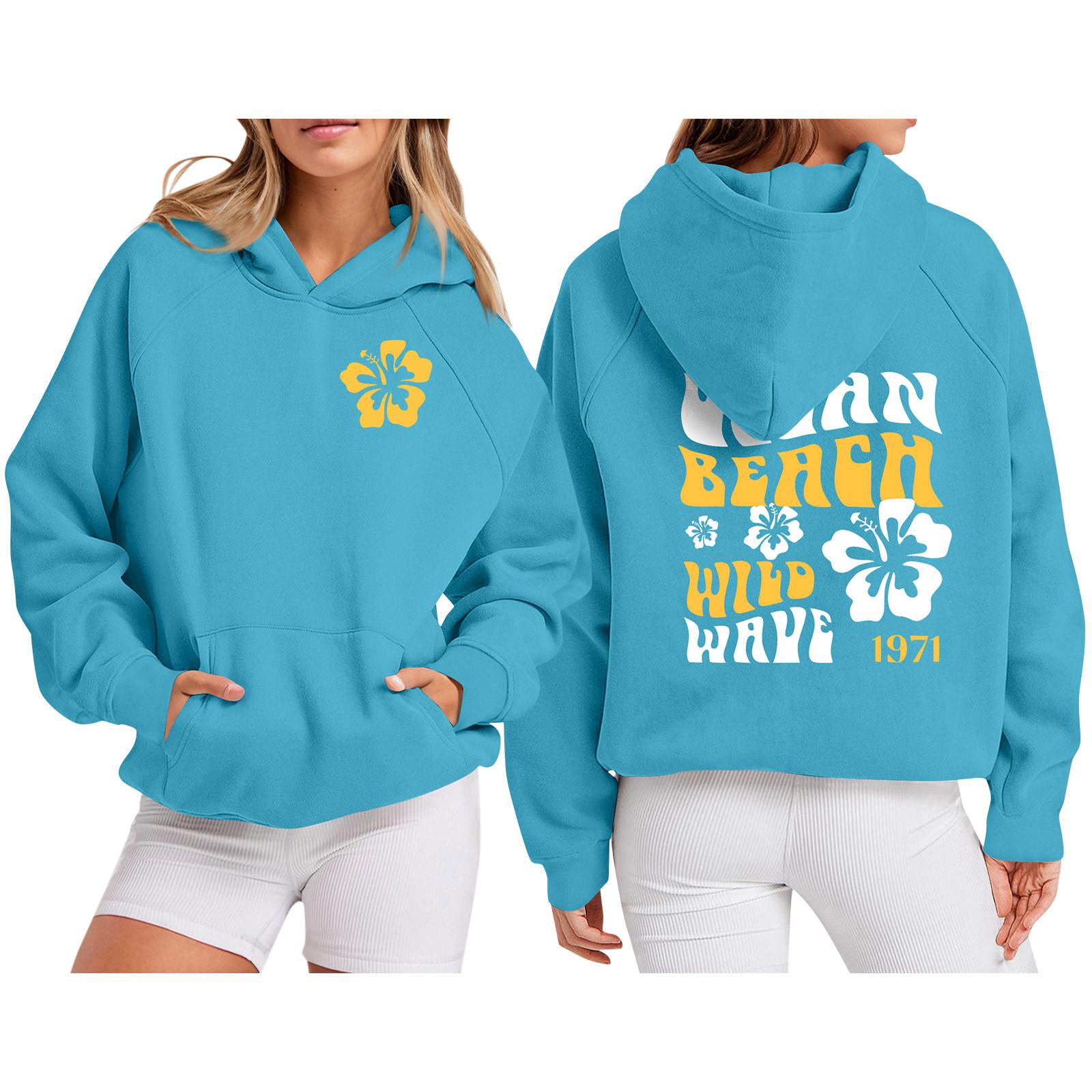 

Женская толстовка с цветными блоками, повседневная удобная свободная легкая женская толстовка с длинным рукавом и круглым вырезом M синий