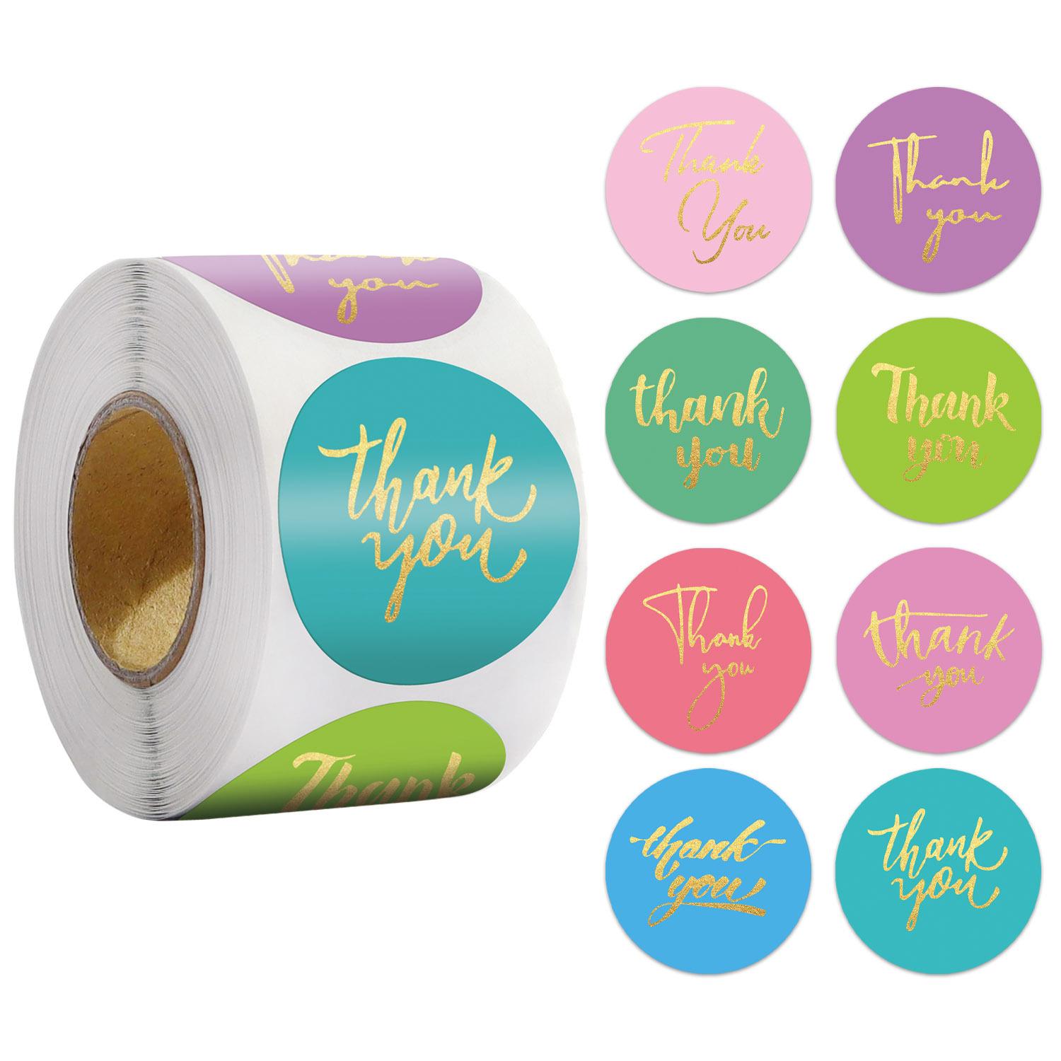 100-500Pcs First-Class Rainbow Top-Grade Laser Superior-Grade Thank Premium-Quality You First-Class Stickers High-Standard Small Superior-Grade