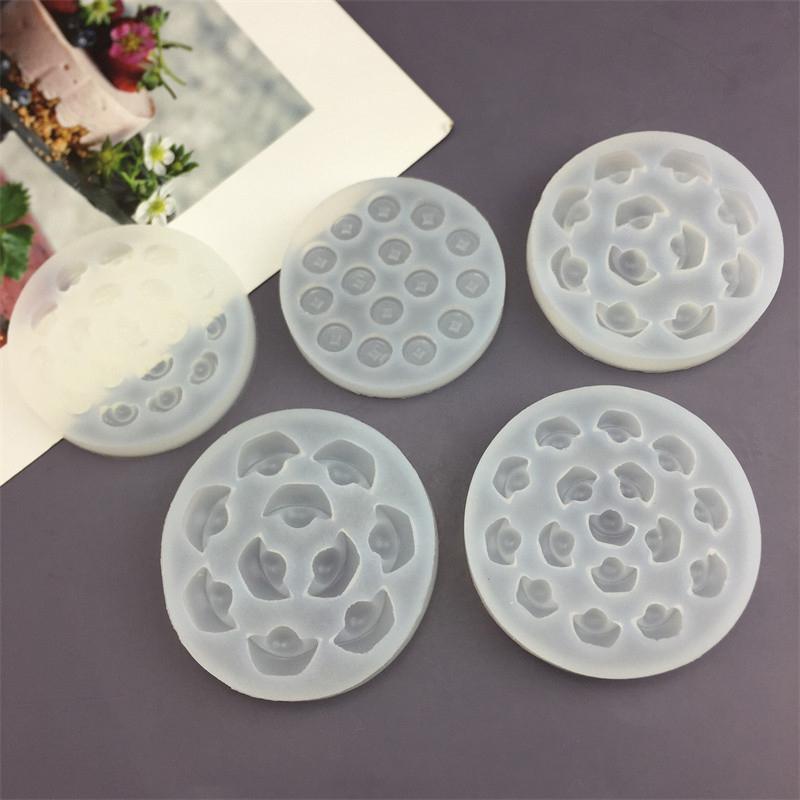 Simulation Yuanbao Kupfermünze Serie Silikonform Kuchen Schokolade Brot Gebäck Kekse Süßigkeiten Gummibärchen Gelee Kerze Backwerkzeuge