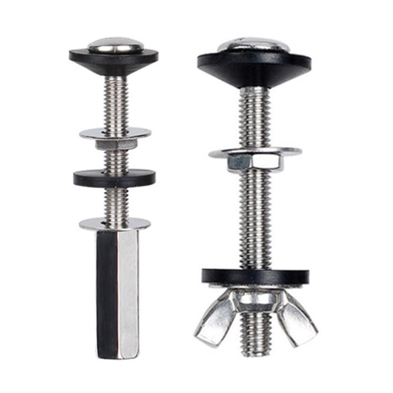 General Use Toilet tanks Repair set with Extended Steel Nuts & Rubber Washers Toilet tanks Mounting for Secure Sealing