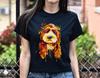 Watercolor Painting Poodle Dog Unisex Shirt S-2XL Black Navy Dark Heather