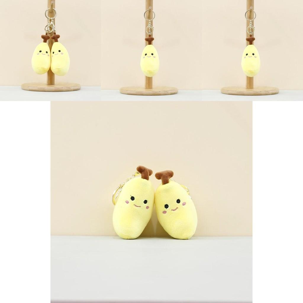 Adorable Cartoon Banana Plush Toy Keychain With Ultra Soft Short Plush Material For Bags