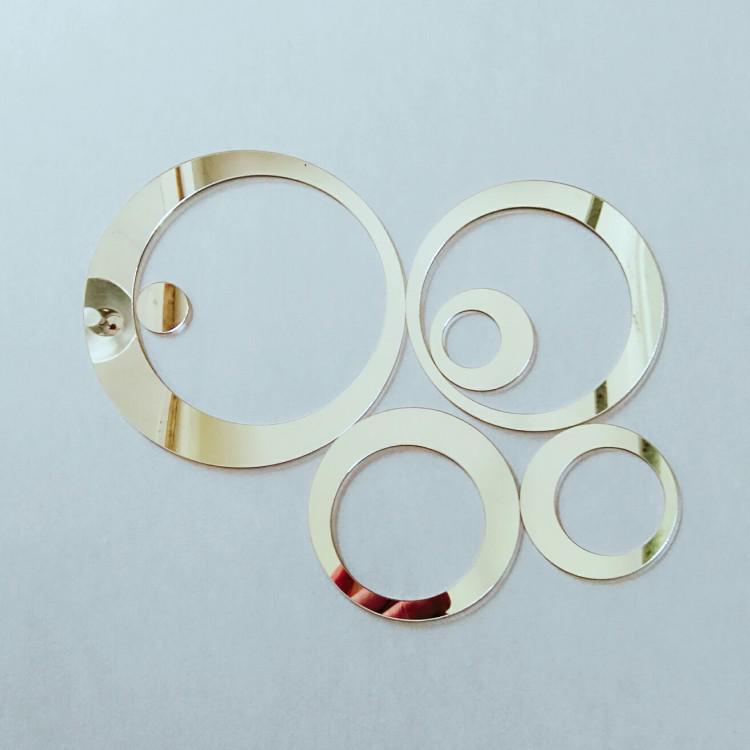 

Акриловое 3D зеркало Круглое кольцо DIY Декоративный набор настенных наклеек Set of 6 Small Circles