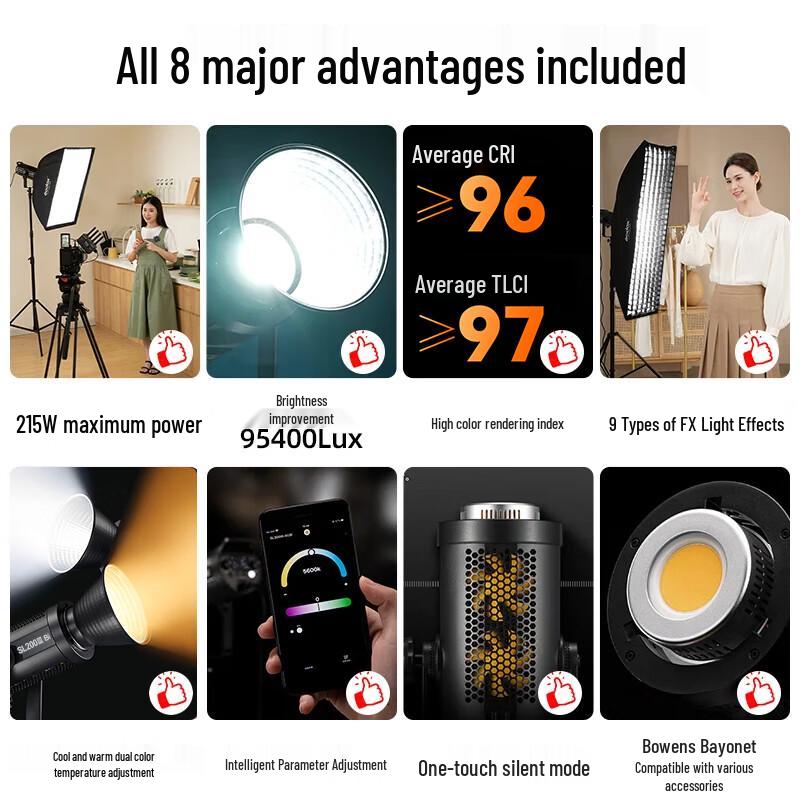 Godox SL200III/IIIBi LED Video Light for Studio & Live Stream