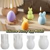 Non-stick Easter Egg Mold 3D Plaster Ornament Mold Multi-Use Bunny Egg Mould  Aroma Craft