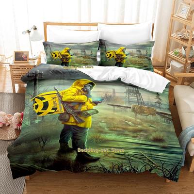 New Game S.T.A.L.K.E.R. 2 Heart Of Chernobyl Bedding Set Cartoon Anime Three-Piece Set Adult Kid Bedroom Duvetcover Sets Literie