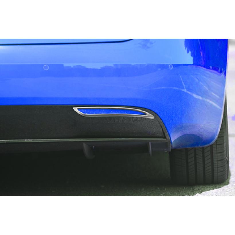 Rear Fog Light Frame Cover Trim For 2017- Tesla Model S ABS Chrome 2pcs