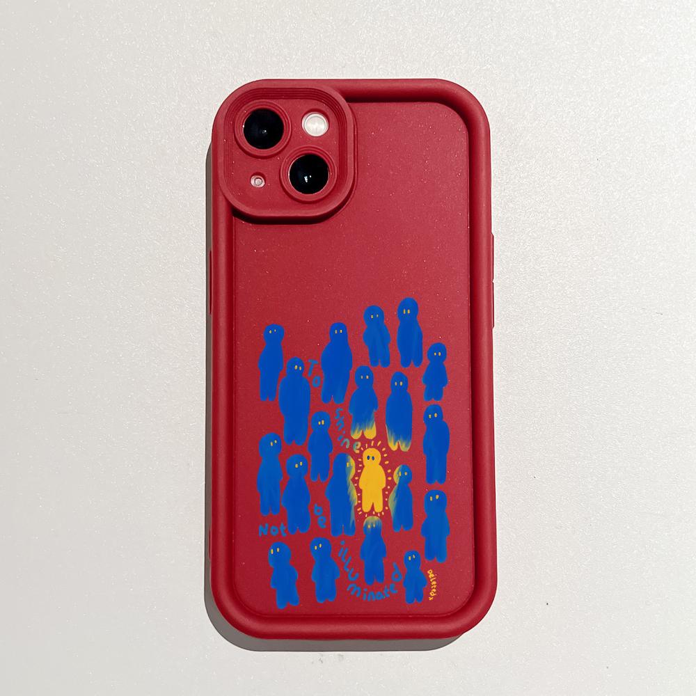 Carcasă de telefon cu model albastru de desene animate pentru iPhone Samsung Galaxy Xiaomi Redmi POCO HUAWEI Honor Carcasă din cauciuc antișoc
