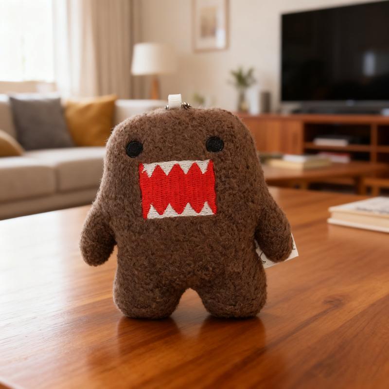 Kawaii Cute Cute Domo Kun Plush Keychain Anime Keyring Charm For Bag Keys Gift Collection Birthday Day Xmas Gifts