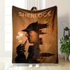 Sherlock Holmes Artistic Design Warm Blanket Flannel Blanket for Bedroom, Living Room, Sofa, and Nap Sofas