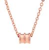 The Same 925 Silver Small Waist Necklace 18K Rose Gold, Light Luxury Cnc Faceted Collarbone Chain