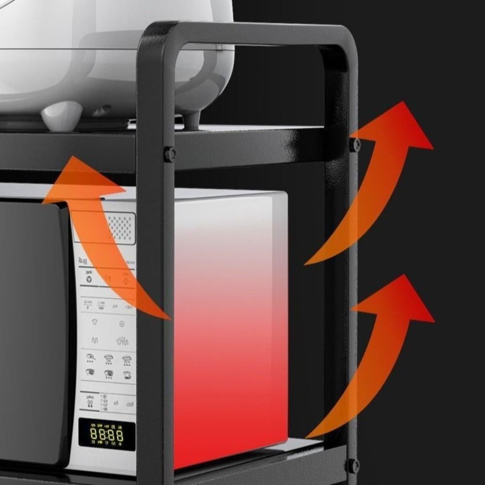 Retractable Microwave Stand Adjustable Seasoning Shelf Oven Storage Shelf Seasoning Storage