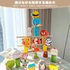 Shinse Building Blocks Balance Game Stringing Toy Stacking Montessori Toy Wooden Educational Toy Concentration Finger Training Early Development Creat