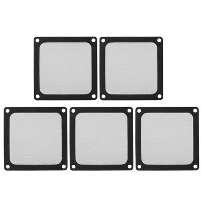 5 Stück PC Computergehäuse Kühler Lüfter Staubfilter Magnetischer Rahmen Staubdicht PC Lüfter Staubfilter Mesh Schwarz 80mm