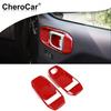 Red Door Handle Bowl Cover Trim Decor Bezel Frame For Jeep Wrangler JL 2018+