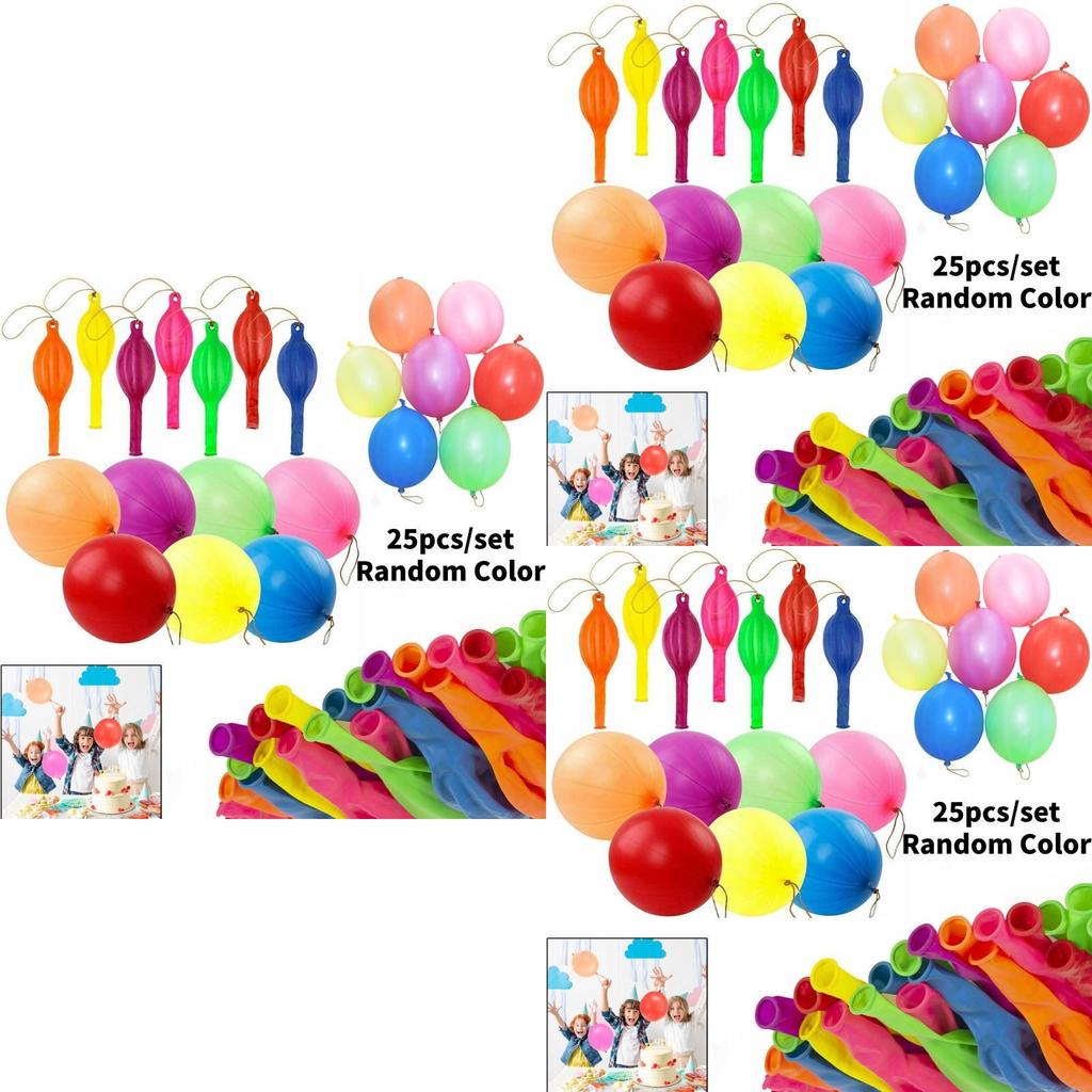 Thick Latex Children's Hand Clapping Balloons With Elastic Bands Round Shape 10-inch Size