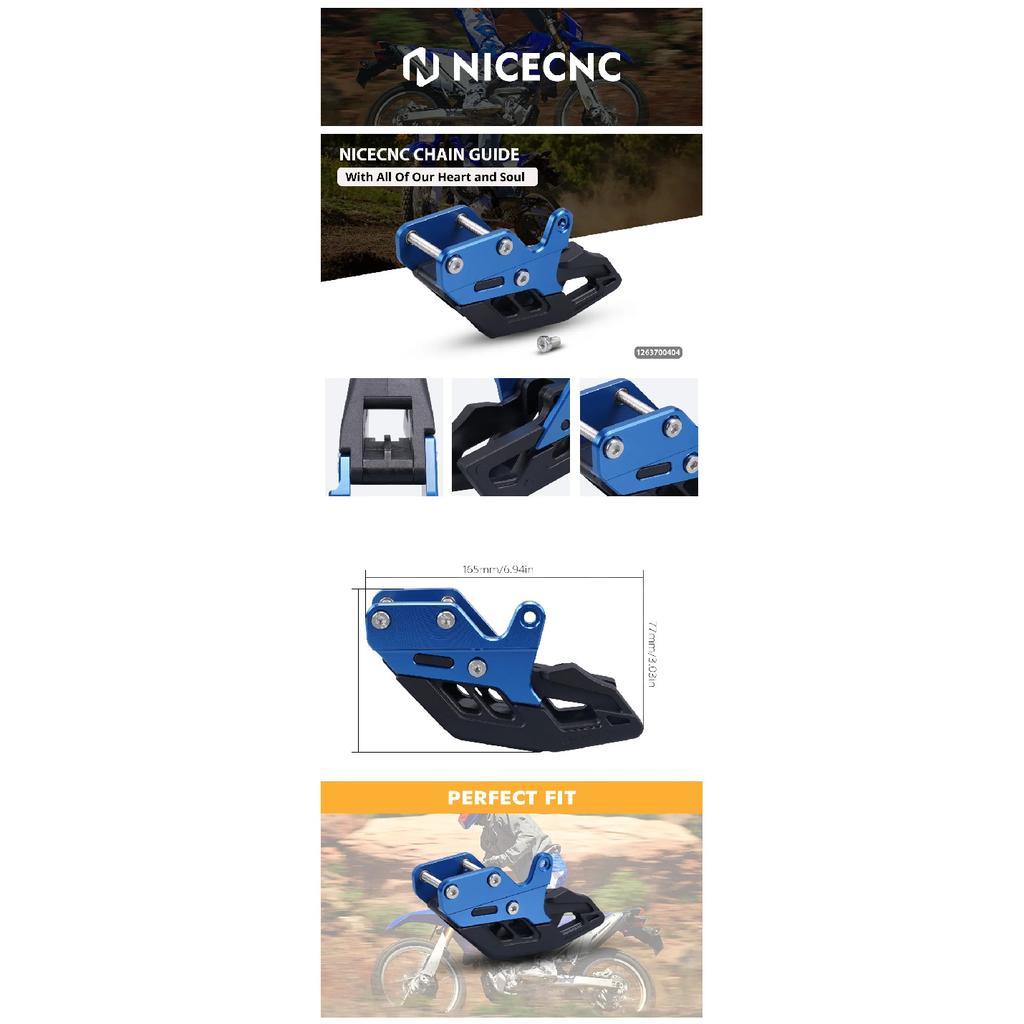 NICECNC For Yamaha WR250R WR250X 2007-2022 Motorcycle Chain Guide Guard Protector 2021 2020 2019 2018 2017 2016 2015 2014 2013