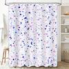 Colorful Polka Dot Shower Curtain for Bathroom Decor Pink Blue White Printed Waterproof Fabric with Metal Grommets Size 72x84 In