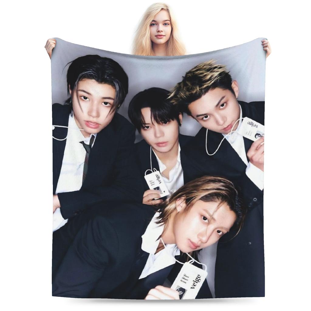 Super Soft Kpop Group Lngshot Throw Blanket Premium Flannel Fleece Lightweight Bed Blanket Super Cozy Blankets All Season Use