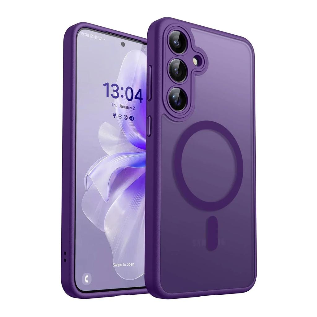 Luxury Matte Translucent Magnetic Wireless Charge Case for Samsung Galaxy A56 A16 A36 A26 A06 A55 A35 A25 A15 A05 Magsafe Cover