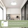 Plafonnier LED NETTLIFE avec détecteur de présence, IP44, 4000K blanc neutre, lampe plafond automatique pour salle de bain couloir