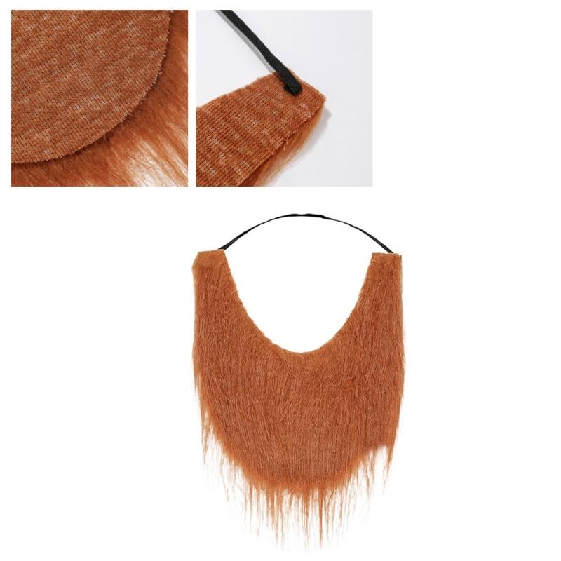 3Pcs Natural Looking Plush Mustache Fashion Costume Accessory For Cosplay Halloween Event Soft Adjustable Face Props