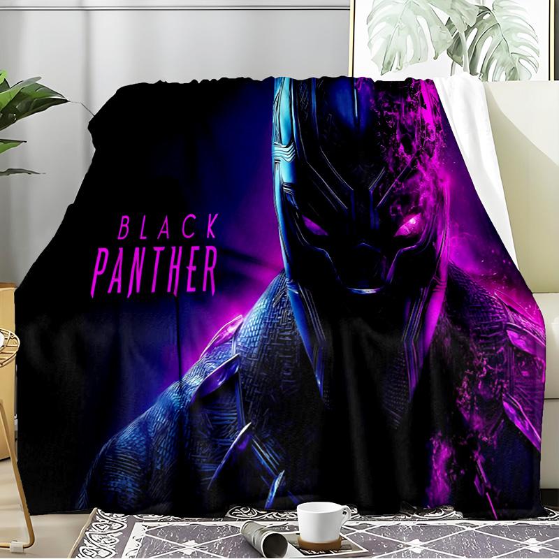 Black panther Blanket Flannel Throw for Sofa, Travel, Camping, Livingroom, Office, Chair and Bed Soft and Warm Holiday Birthday gifts