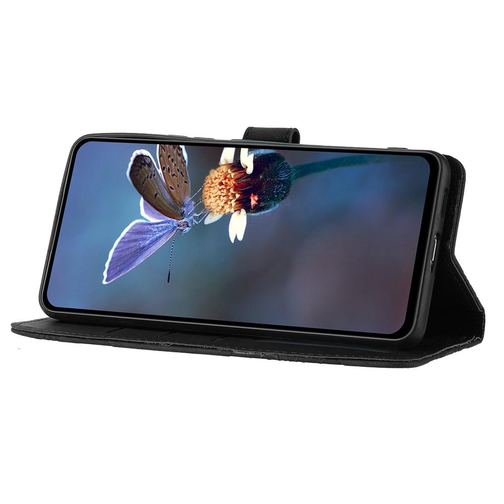 For Samsung Galaxy A26 5G Case Flower Design Leather Wallet Phone Cover with Wrist Strap