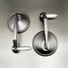 Retro Aluminum Alloy Motorcycle Rearview Mirror - Universal 22mm Handlebar, Round Design, High Quality