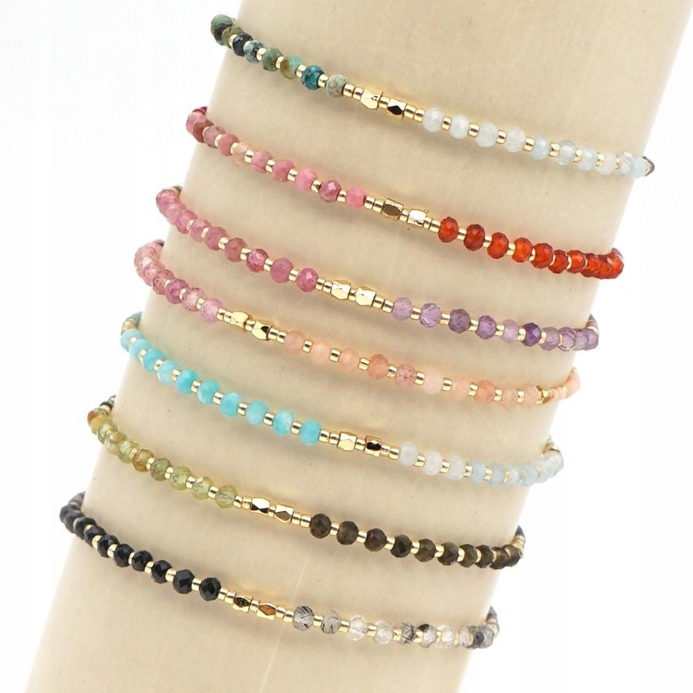 Women's Bracelet Beads Natural Stone Turquoise 2 X 4 Mm Adjustable