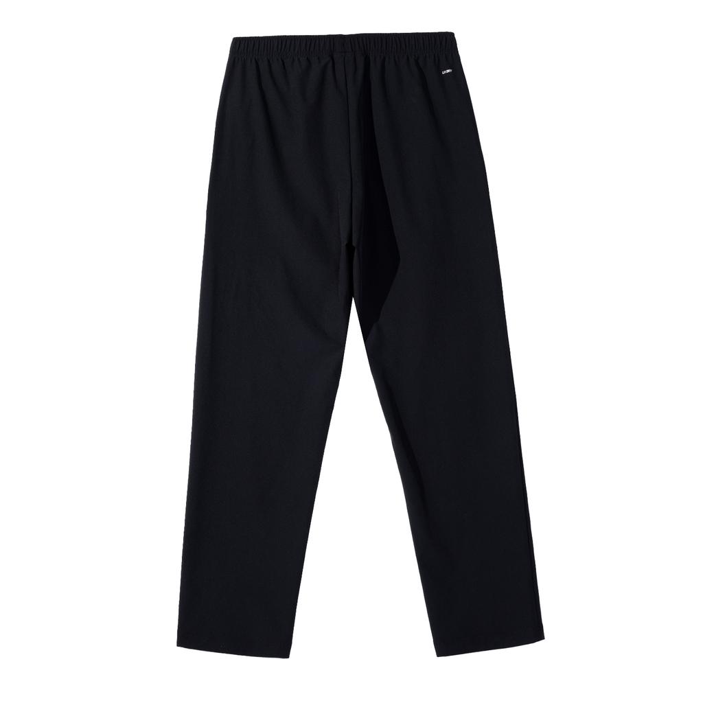 Li Ning Vielseitiges Poloshirt Cooles Kurzarm-Oberteil Bequeme Lange Hose Lässiger Sportanzug Herrenanzug Schwarz W885-2+B07-1