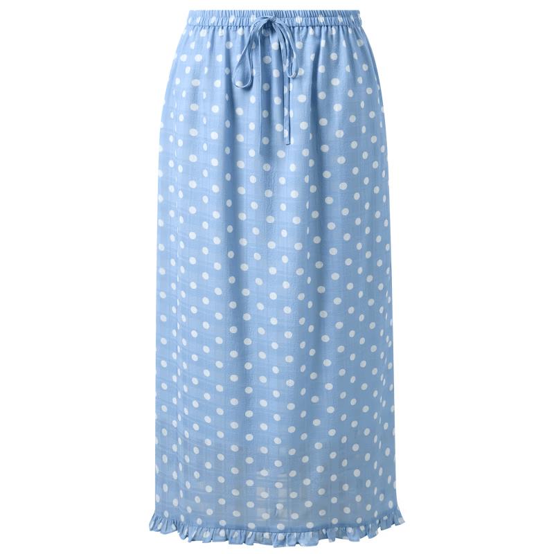Women s Retro Print High-Waist Maxi Skirt M