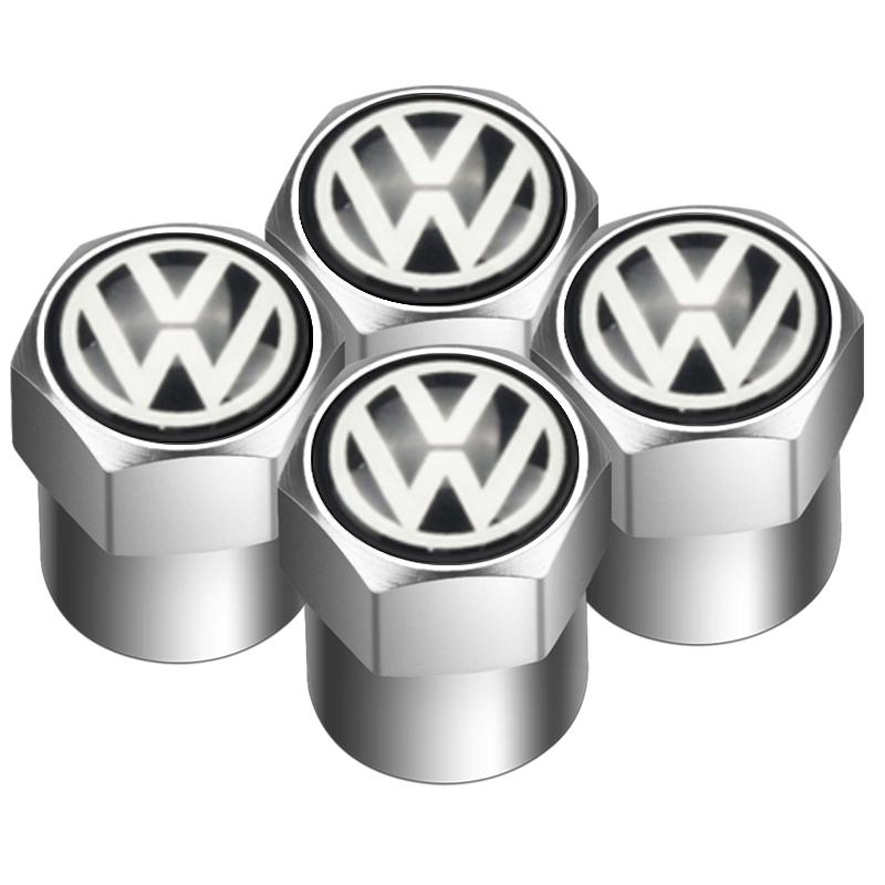 For VOLKSWAGEN 4pcs Auto Emblem Cap Stickers For VW Volkswagen Golf Polo Passat Tiguan Touran Jetta Accessories
